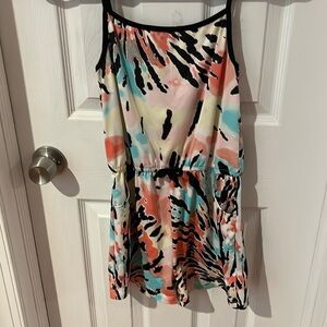 Tank jumpsuit multi colored in good condition